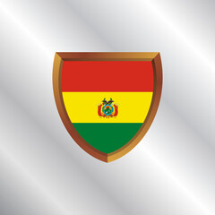 Illustration of Bolivia flag Template