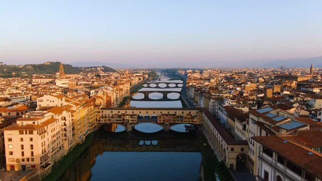Florence Italy Drone Aerial View