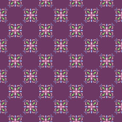 pattern design with abstract ornament motif