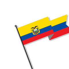 Illustration of Ecuador flag Template