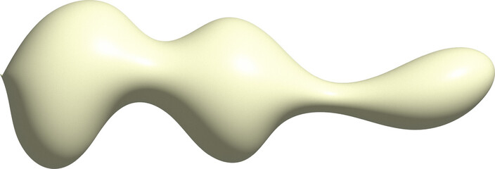 3D abstract blob freeform shape decoration
