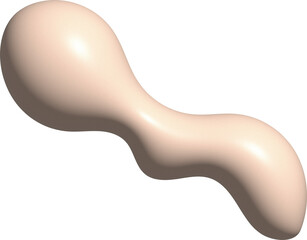 3D abstract blob freeform shape decoration