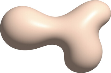 Fototapeta premium 3D abstract blob freeform shape decoration