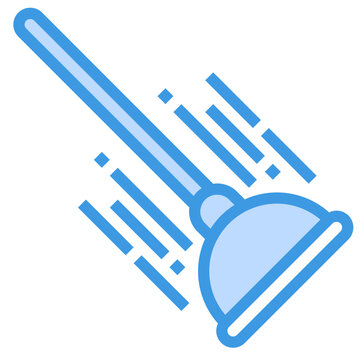 recommend clip art: plunger blue outline icon