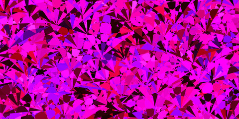 Dark Purple, Pink vector template with triangle shapes.