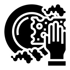 washing plates glyph icon