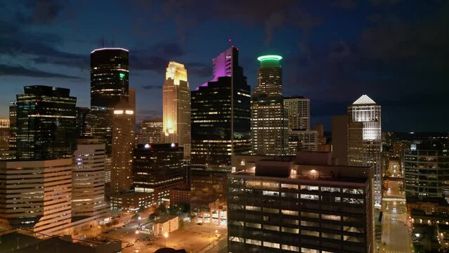 Downtown Minneapolis, MN Evening Drone Flight Shoot 1 - 32