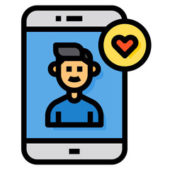 Follow filled outline icon