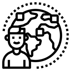 Network outline icon