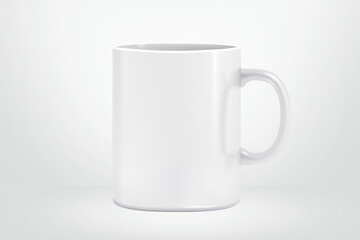'White coffee mug.