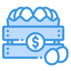 eggs blue outline icon