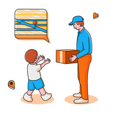 Shipping delivery concept illustration