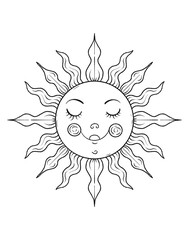 cartoon sun with a smile