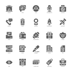 Essential Element icon pack for your website, mobile, presentation, and logo design. Essential Element icon glyph design. Vector graphics illustration and editable stroke.