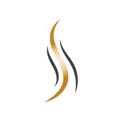 Obraz premium hair wave logo vector illustration design