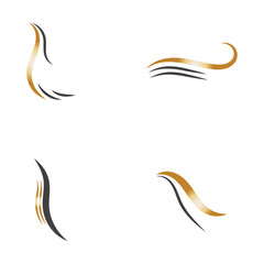 Obraz premium hair wave logo vector illustration design