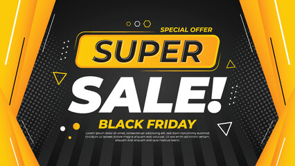 Super Sale Black Friday Banner, Flyer And Poster template For Your Business