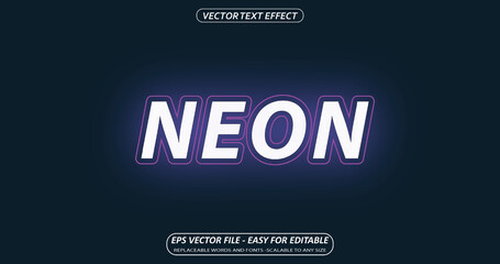 neon editable text effect 