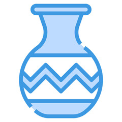 vase blue outline icon