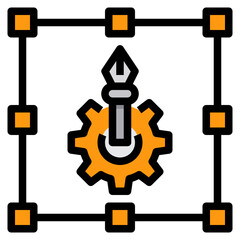 art and design filled outline icon