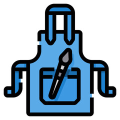 apron filled outline icon