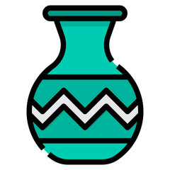 vase filled outline icon