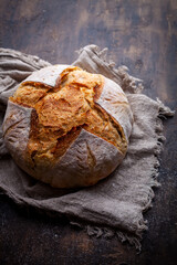 Fresh homemade sourdough bread - 538587627