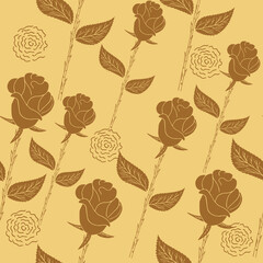 Roses seamless pattern. For printing and your decorations