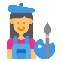 artist flat icon