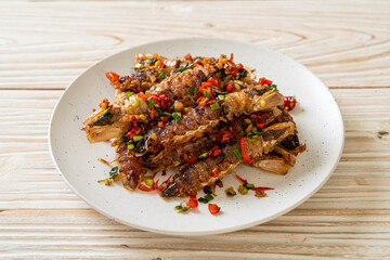 Stir-fried Mantis Shrimp or Crayfish with Chilli and Salt.