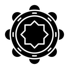 Tambourine Glyph Icon