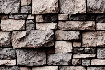 Stone brick seamless textile pattern 3d illustrated 
