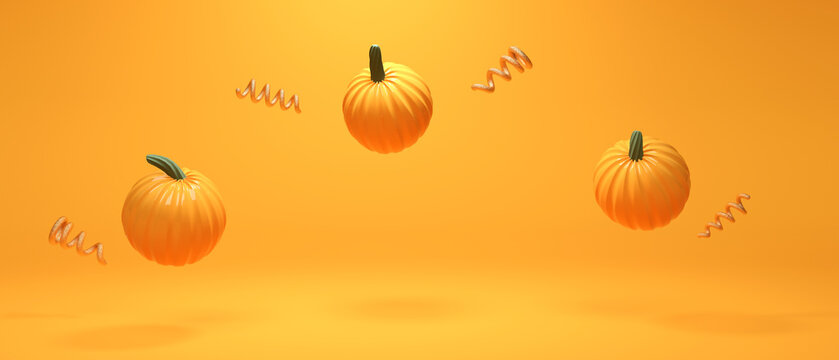 Autumn pumpkins - Harvest and Thanksgiving theme - 3D