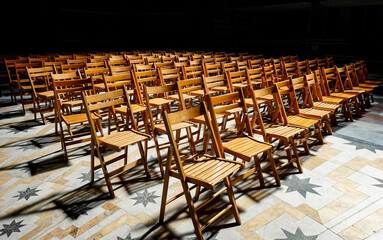rows of chairs