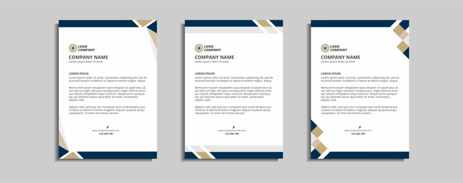modern corporate letterhead template design