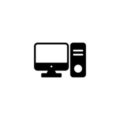 Computer icon vector illustration. computer monitor sign and symbol