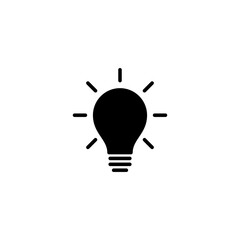 Lamp icon vector illustration. Light bulb sign and symbol. idea symbol.