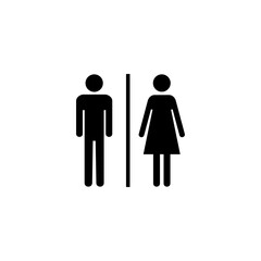 Toilet icon vector illustration. Girls and boys restrooms sign and symbol. bathroom sign. wc, lavatory