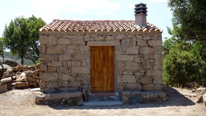A small stazzo. A small granite house in the Sardinian countryside.