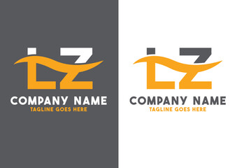 Letter LZ logo design vector template, LZ logo - obrazy, fototapety, plakaty