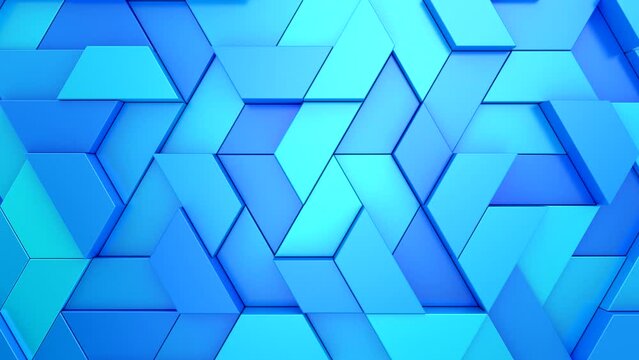 Background of Geometric Shapes. Abstract motion, loop, two color, 3d rendering, 4k resolution
