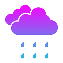 Rain Glyph Gradient Icon