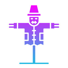 Scarecrow Glyph Gradient Icon