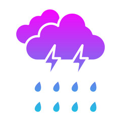 Storm Glyph Gradient Icon
