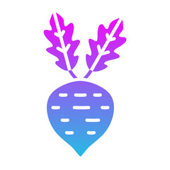 Turnip Glyph Gradient Icon