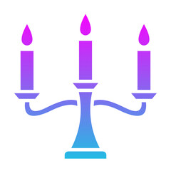 Candle Glyph Gradient Icon