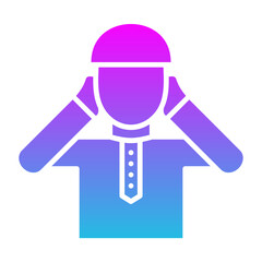 Adzan Glyph Gradient Icon