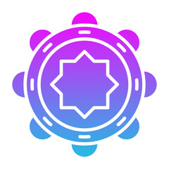 Tambourine Glyph Gradient Icon