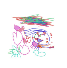 Children's drawing. In cartoon style. Isolated on white background. i