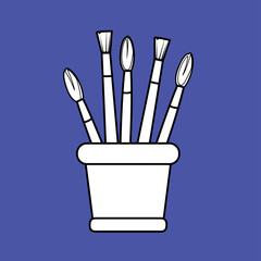 Paint Brush Activity Digital Stamp